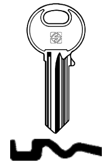 Afbeelding van Silca Cilindersleutel staal TK1R