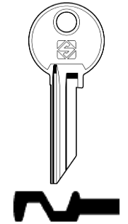 Afbeelding van Silca Cilindersleutel staal TLN1