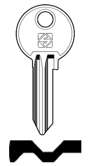 Afbeelding van Silca Cilindersleutel staal TOL2