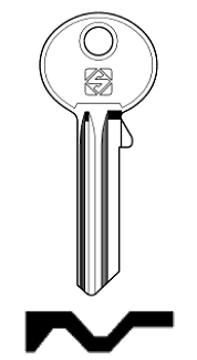 Afbeelding van Silca Cilindersleutel staal TU2