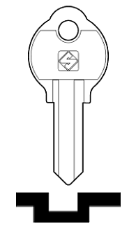 Afbeelding van Silca Cilindersleutel staal TUS1R