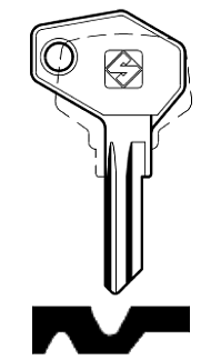 Afbeelding van Silca Cilindersleutel staal TW1