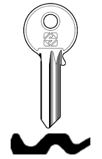Afbeelding van Silca Cilindersleutel staal UB2R