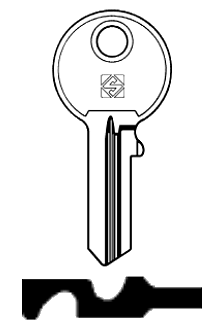 Afbeelding van Silca Cilindersleutel staal UR1R