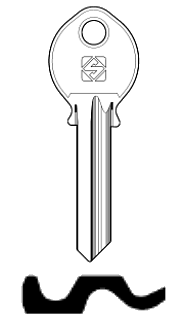 Afbeelding van Silca Cilindersleutel staal VAR1R