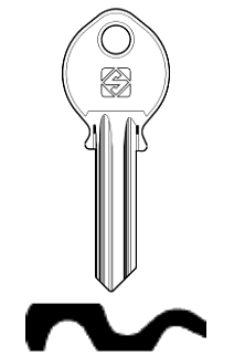 Afbeelding van Silca Cilindersleutel staal VAR2