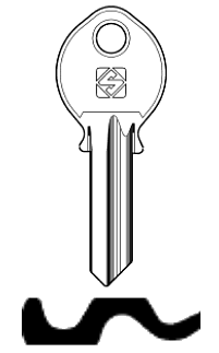Afbeelding van Silca Cilindersleutel staal VAR3R