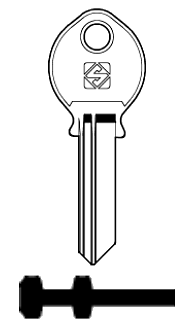 Afbeelding van Silca Cilindersleutel staal VAR5