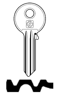 Afbeelding van Silca Cilindersleutel staal VL2R