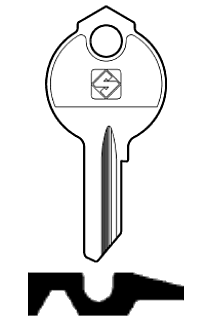 Afbeelding van Silca Cilindersleutel brass DB14