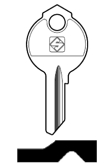 Afbeelding van Silca Cilindersleutel brass DB15