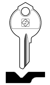 Afbeelding van Silca Cilindersleutel brass DB17