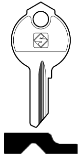 Afbeelding van Silca Cilindersleutel brass DB17R