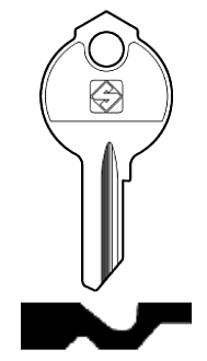 Afbeelding van Silca Cilindersleutel staal DB1