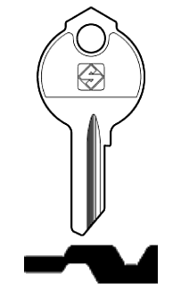 Afbeelding van Silca Cilindersleutel staal DB10R