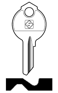 Afbeelding van Silca Cilindersleutel staal DB11R