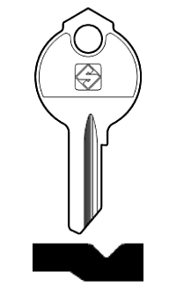 Afbeelding van Silca Cilindersleutel staal DB15R