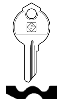Afbeelding van Silca Cilindersleutel staal DB19R