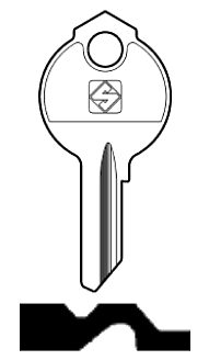Afbeelding van Silca Cilindersleutel staal DB1R