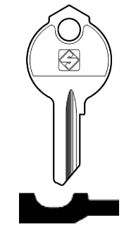 Afbeelding van Silca Cilindersleutel brass DB21R