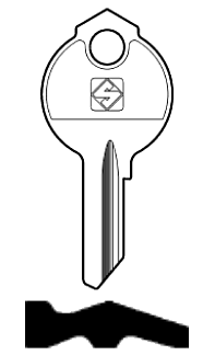 Afbeelding van Silca Cilindersleutel brass DB24