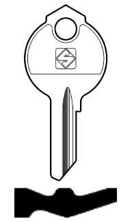 Afbeelding van Silca Cilindersleutel brass DB24R