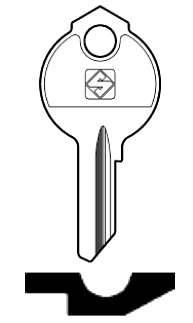 Afbeelding van Silca Cilindersleutel brass DB27