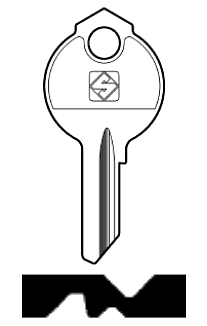 Afbeelding van Silca Cilindersleutel staal DB20