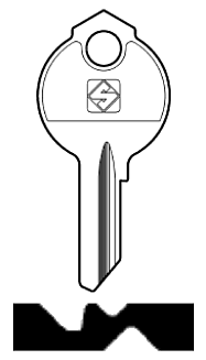 Afbeelding van Silca Cilindersleutel staal DB20R