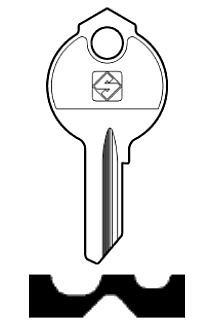 Afbeelding van Silca Cilindersleutel staal DB22R