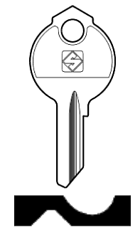 Afbeelding van Silca Cilindersleutel staal DB23R