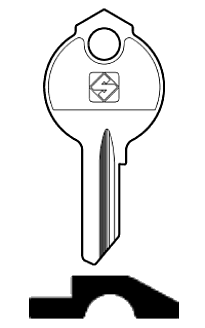 Afbeelding van Silca Cilindersleutel staal DB27R