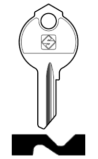 Afbeelding van Silca Cilindersleutel staal DB28R