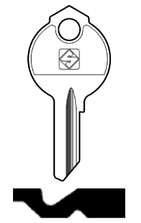 Afbeelding van Silca Cilindersleutel brass DB33