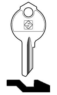 Afbeelding van Silca Cilindersleutel staal DB30R