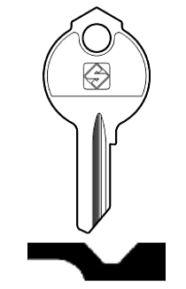 Afbeelding van Silca Cilindersleutel staal DB32R