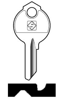 Afbeelding van Silca Cilindersleutel staal DB34R