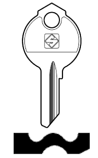 Afbeelding van Silca Cilindersleutel staal DB35R