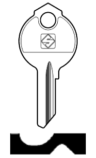 Afbeelding van Silca Cilindersleutel staal DB39