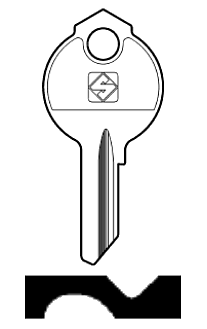 Afbeelding van Silca Cilindersleutel staal DB39R