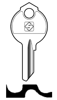 Afbeelding van Silca Cilindersleutel staal DB3R