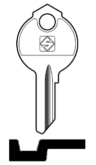 Afbeelding van Silca Cilindersleutel staal DB4