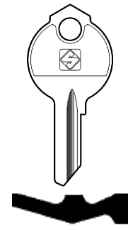 Afbeelding van Silca Cilindersleutel staal DB40