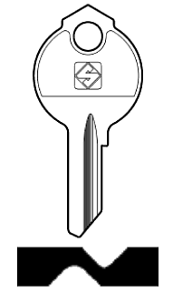 Afbeelding van Silca Cilindersleutel staal DB44R