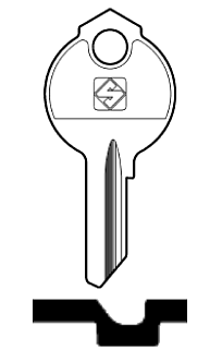 Afbeelding van Silca Cilindersleutel staal DB45