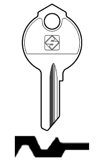 Afbeelding van Silca Cilindersleutel staal DB5