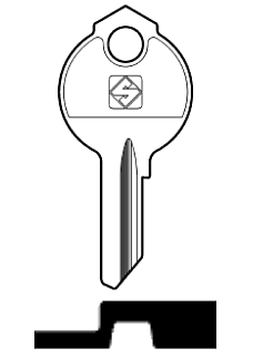 Afbeelding van Silca Cilindersleutel staal DB53R