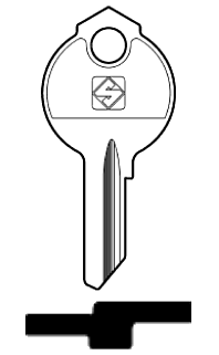 Afbeelding van Silca Cilindersleutel staal DB56