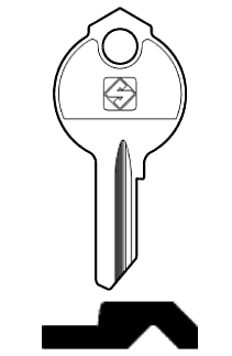 Afbeelding van Silca Cilindersleutel staal DB57R