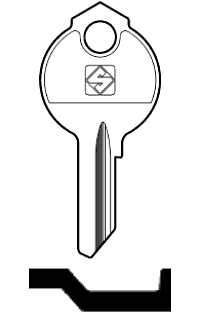 Afbeelding van Silca Cilindersleutel staal DB58